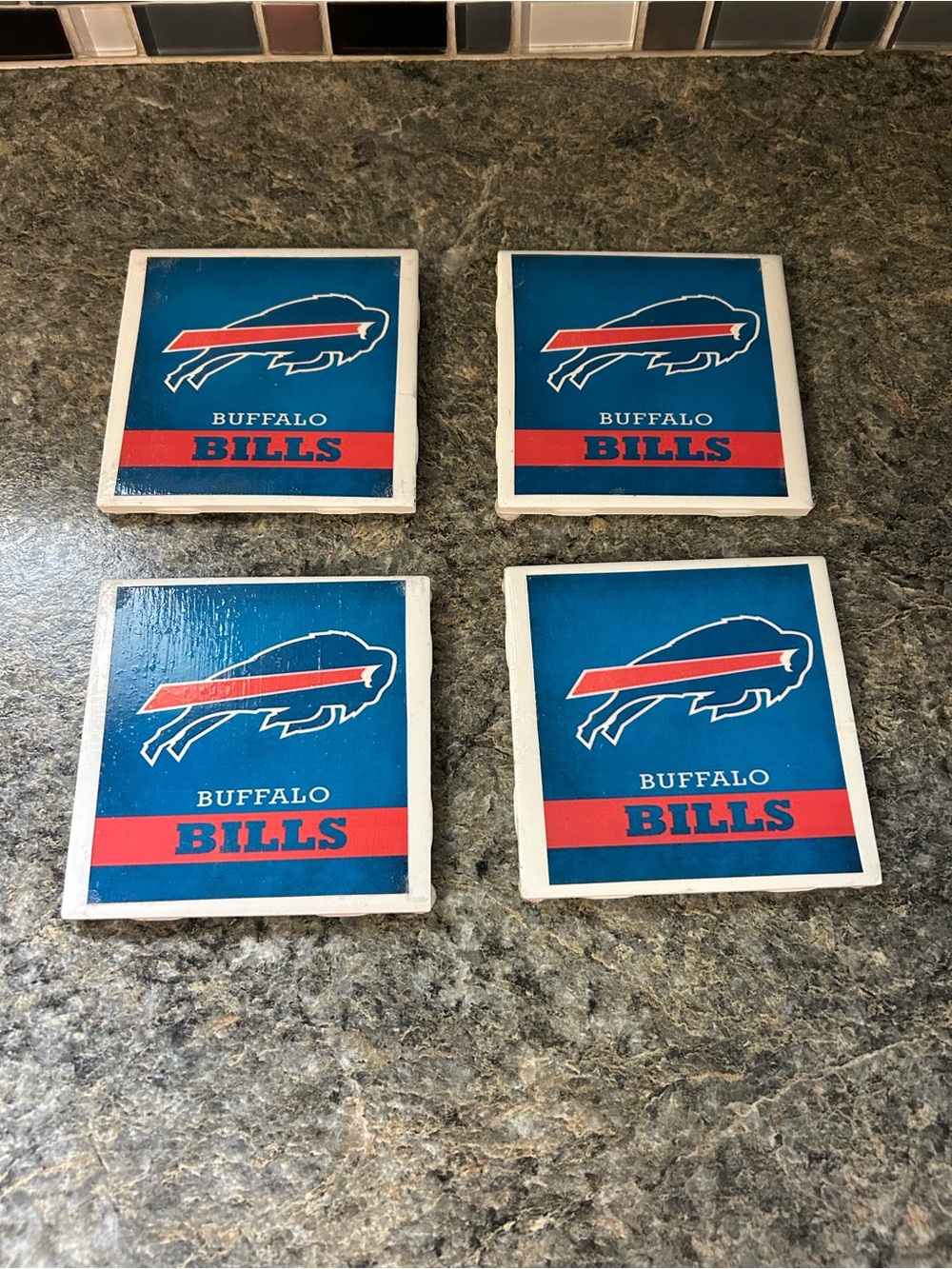 NFL Buffalo Bills Blue and Red Coaster Set (4)